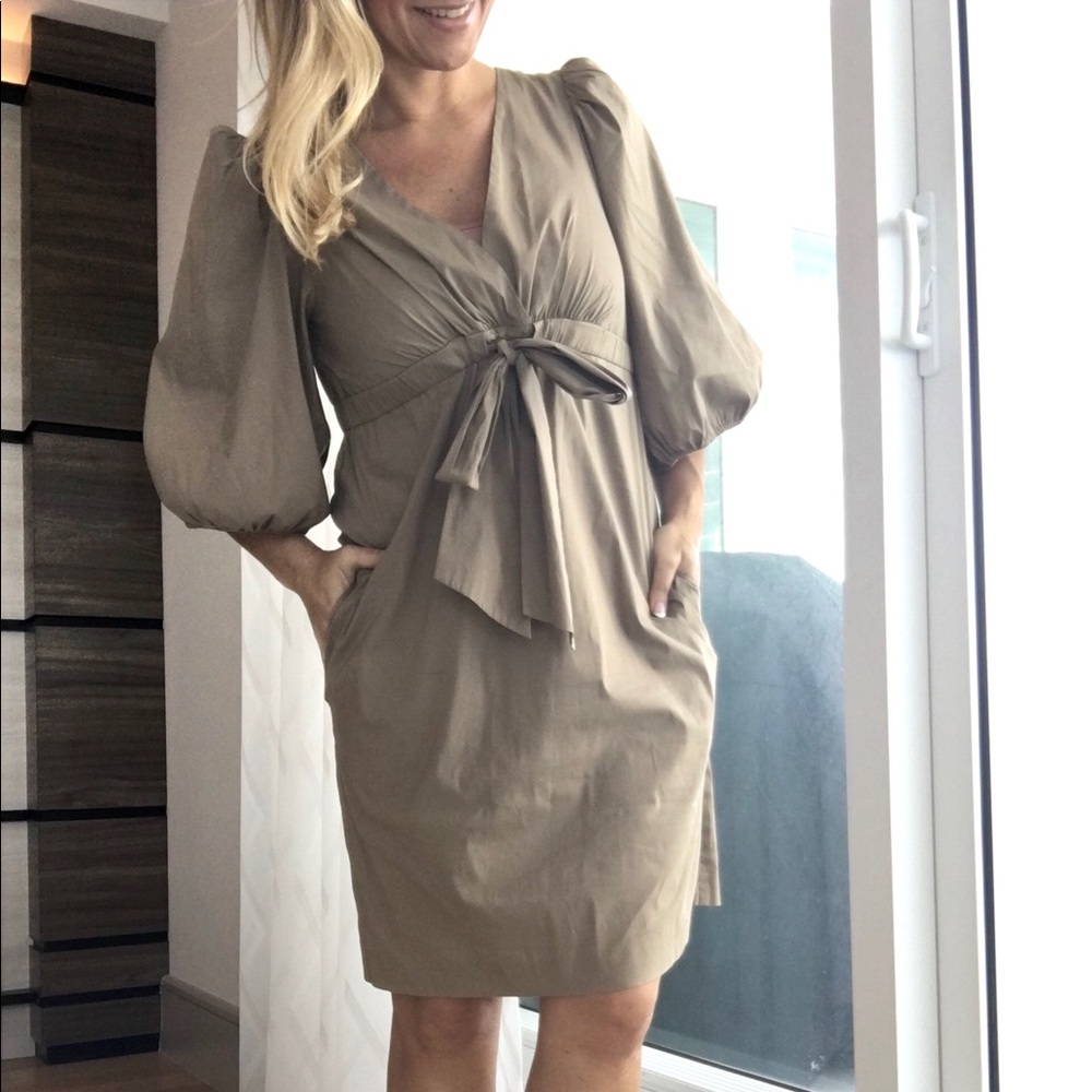BCBG MaxAzria Balloon Sleeve Shirt Dress